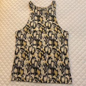 Urban Outfitters Going out tank, tight fit size small snake like print